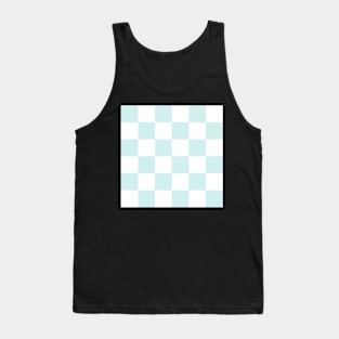 Mint and white checkerboard print Tank Top